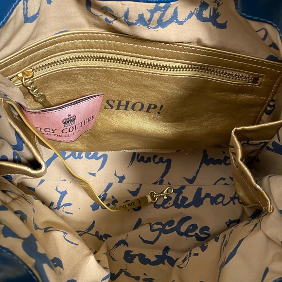 Juicy Couture Blue Velour Daydreamer Handbag - Picture 13 of 15